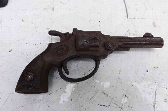 Antique Victorian boy's toy metal cap pistol 