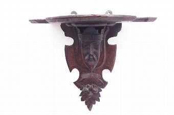 Period oak wall bracket superb carved item