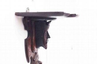 Antique Period oak wall bracket superb carved item