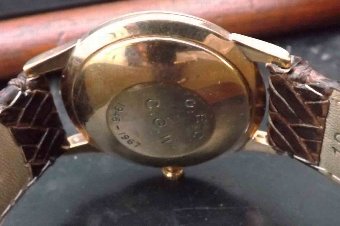 Antique garrard Mans 9ct automatic wristwatch. Free worldwide post. 