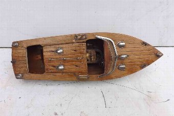 Antique Motor Launch rare Vintage ITO Japan speed boat battery operated, free world post. 