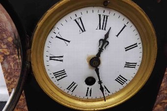 Antique antique mantle clock slate & marble 