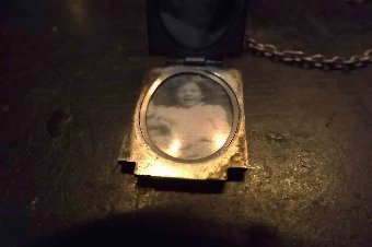 Antique solid silver locket 