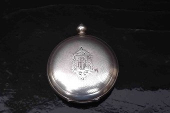 Silver Full Hunter pocket watch late Victorian 