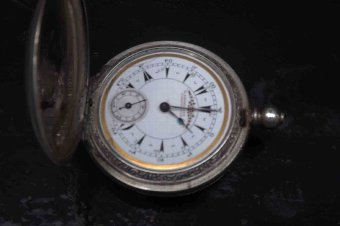 Antique Silver Full Hunter pocket watch late Victorian 