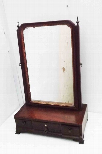 Dressing top mirror and draws in mahogany Georgian.