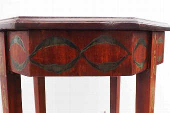 Antique Satinwood handpainted side table 