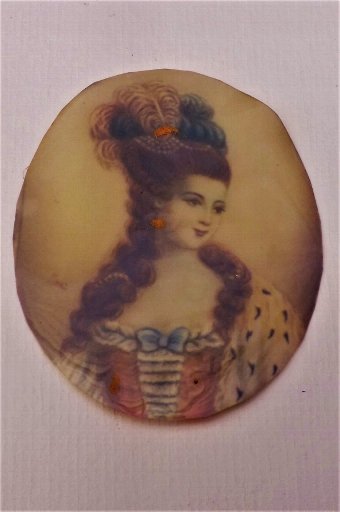 Antique Miniature Framed painting of Georgian woman