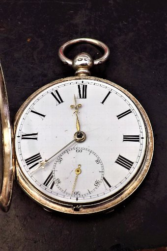 Antique Solid silver pocketwatch fusse 