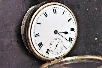 Antique Solid silver pocketwatch English Lever movement 
