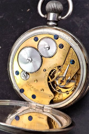Antique Solid silver pocketwatch English Lever movement 