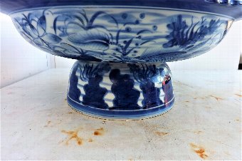 Antique Japanese ornamental fish bowl 