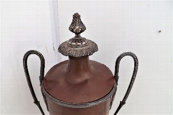 Antique Samovar  copper and silver plate 