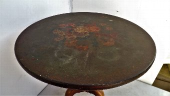 Antique Antique Victorian Hand Painted Occasional Table 