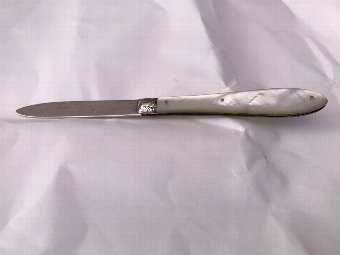Silver hallmark fruit knife