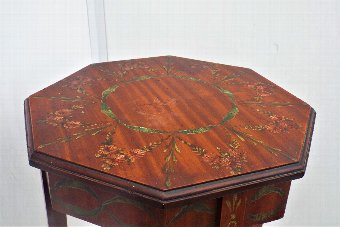 Antique Satin wood hand painted table