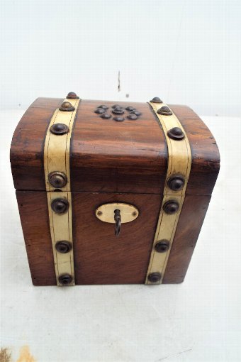 Antique Rosewood Tea Caddy Box