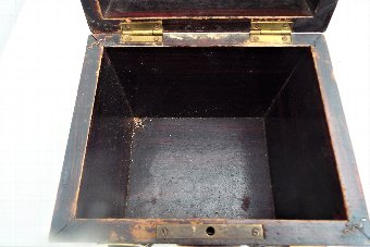 Antique Antique Rosewood Tea Caddy Box 