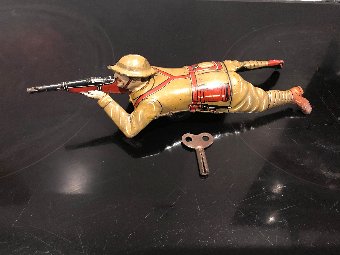 Tin toy of 1ww British sniper made in Germany