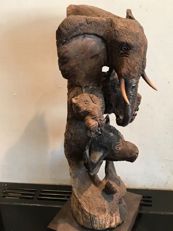 Antique African root carving