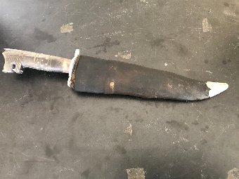 Oriental 19th century dagger and scabbard