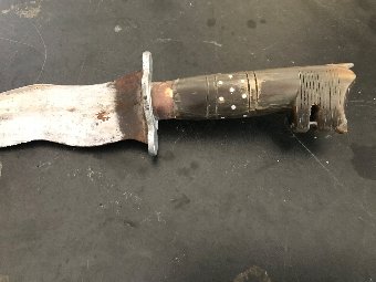 Antique Oriental 19th century dagger and scabbard