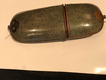 Shagreen Victorian spectacle /cigar case