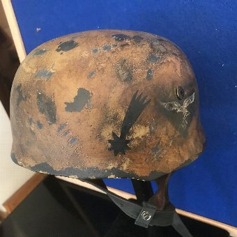 Antique Africa corp German paratroopers helmet