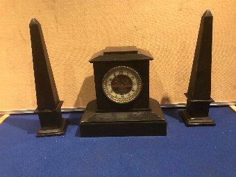 Egyptian clock garniture  Clock set