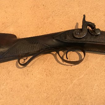 Antique MUZZLE LOADER GENTLEMAN’S SPORTING PERCUSSION RIFLE 