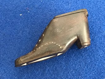 Antique Snuff Box In Shape Of Shoe. Victorian