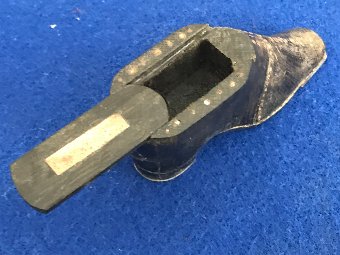Antique Snuff Box In Shape Of Shoe. Victorian