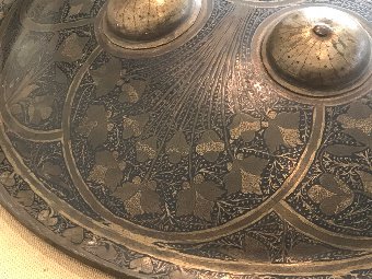 Antique early 18th century Islamic shield large in size heavily decorated
