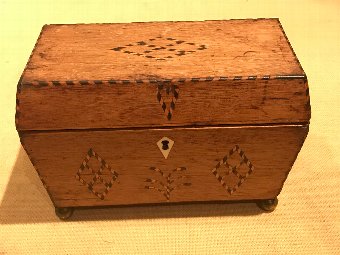 Rare Georgian Wedding gift tea caddy