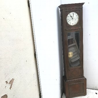 Edwardian Oak long-cased clock