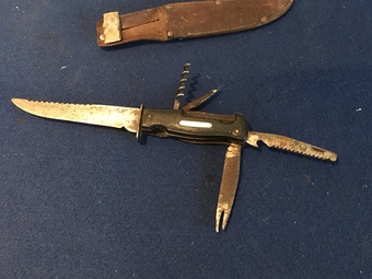 Antique Rare Victorian soldiers survival Knife 