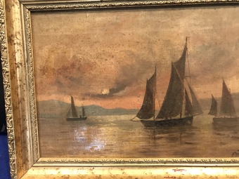 Antique Oil on canvas maritime scenes