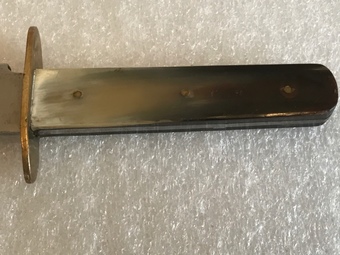 Antique Bowie knife with horn handles