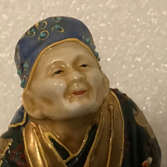 Antique Japanese porcelain figure of old wise man
