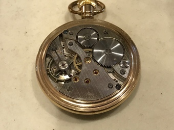 Antique Masonic pocket watch and chain