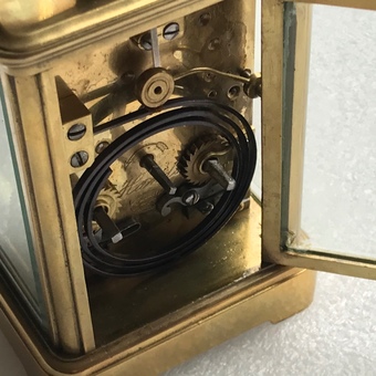 Antique Carriage clock repeater on a gong 