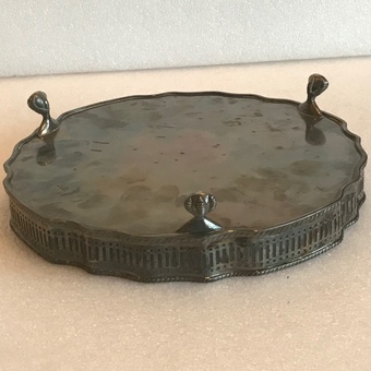 Antique Tea service with tray in silver plate