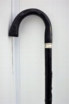 Antique Gentlemans Walking stick -  sword stick  silver mount