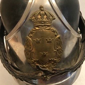 Antique Imperial Sweden Officers Helmet