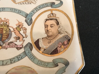 Antique Victoria Empress of India  Jubilee 1887 cabinet plate