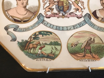 Antique Victoria Empress of India  Jubilee 1887 cabinet plate