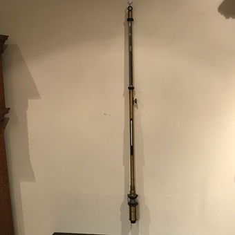 Antique Barometer Stick brass by LEHALLE P Richard Sr Paris