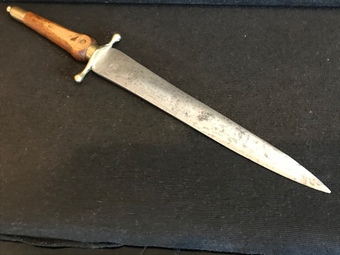 Antique Russian Cossack Large Bladed Fighting Knife circa 19th century