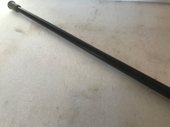 Antique Gentleman’s walking stick sword stick horn handle with silver collar 