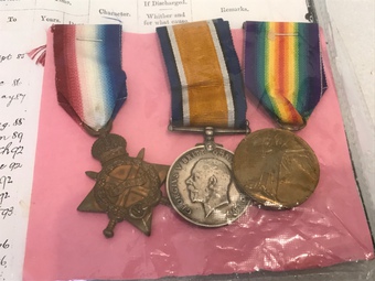 Antique William Henry Morris Royal Navy Medals with paperwork 